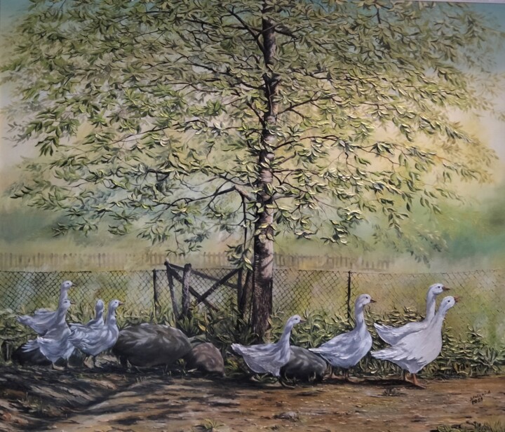 Gęsi Pintura, 51,2x59,1 in
