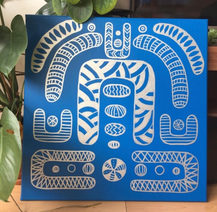 Totem 2/2 绘画, 23.6x23.6 in