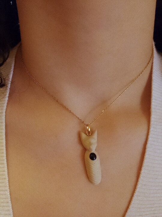 Chamulette - Pendentif Sculpture, 1,6x0,4 in