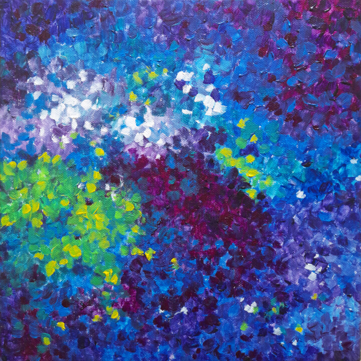 Cosmic Bloom 绘画, 11x11 in