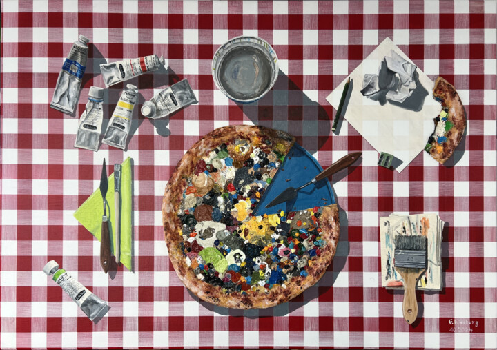 Pizza a Colori 2 绘画, 27.6x39.4 in