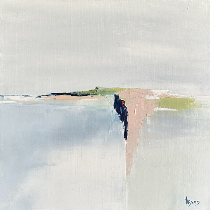 Peinture intitulée "Sérénité 2" par Sandrine Hirson, Œuvre d'art originale, Huile Monté sur Châssis en bois