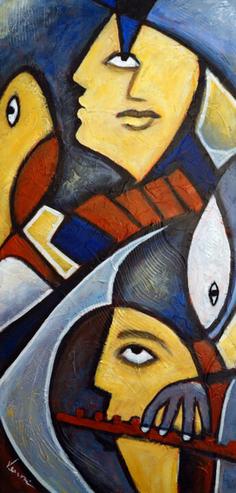 La Flauta Roja Ζωγραφική, 30x15 in