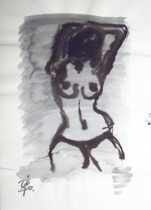 Sulla Superficie Bagnata. Disegno, 16,1x11,6 in