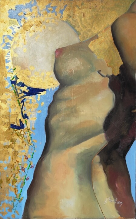 Dos à la Lune I Pittura, 24x13,4 in