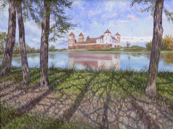 "Мирский замок" başlıklı Tablo Елена Моисеенко (Беларусь) tarafından, Orijinal sanat, Petrol