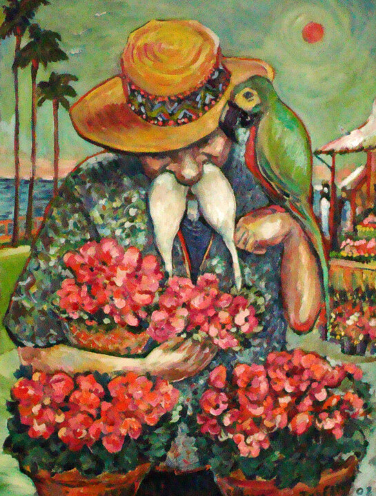 BIRD MAN 绘画, 60x40 in