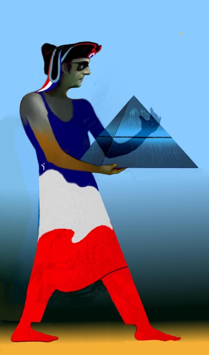 Le seigneur de pyramide Tablo, 31,5x18,5 in