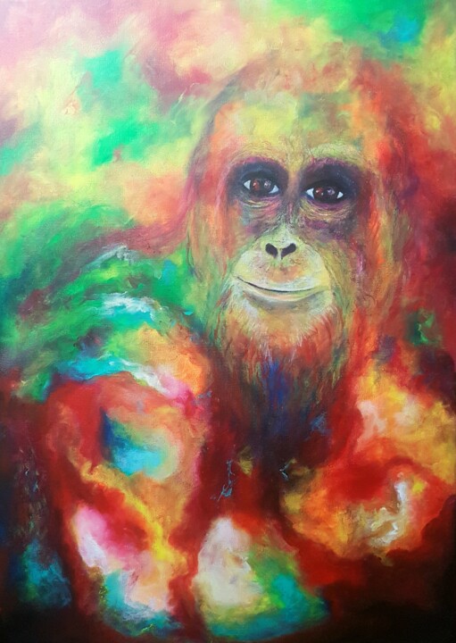 Orang-outan 2 绘画, 27.6x19.7 in