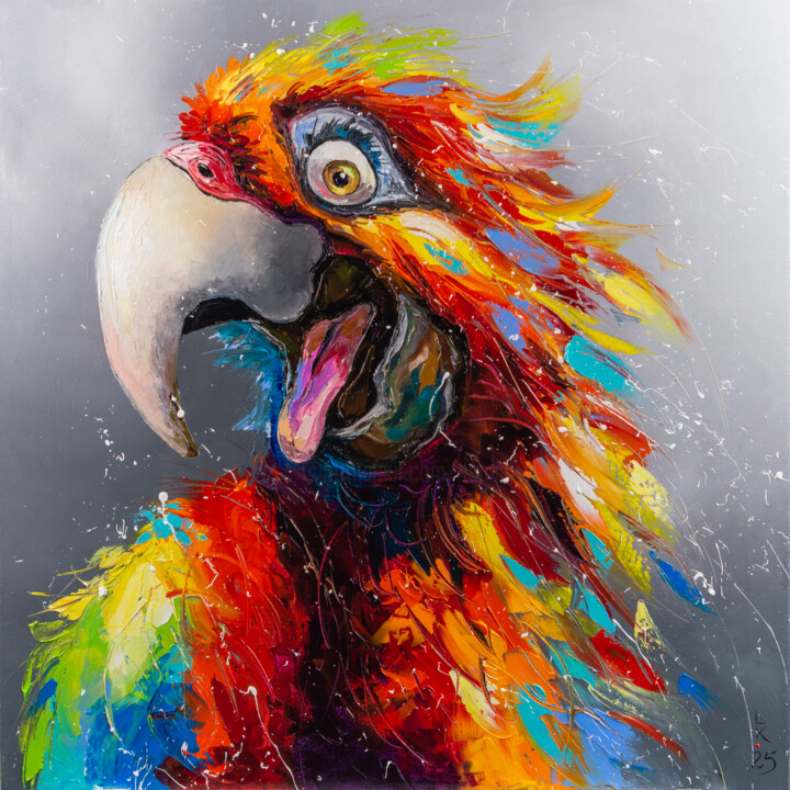 Psycho Parrot 绘画, 23.6x23.6 in