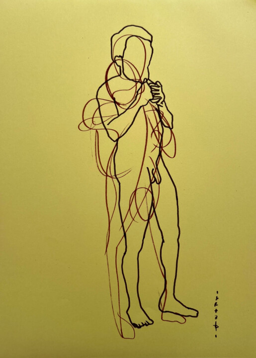 “Cogitar” | Desenho gesto por P3tra 图画, 11.7x8.3 in