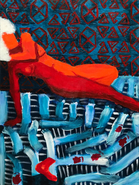 moja lewa stopa (my left foot) 绘画, 23.6x31.5 in