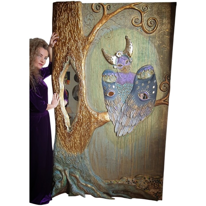 BAS-RELIEF PANEL 'MAGIC FOREST' 雕塑, 82.7x51.2 in