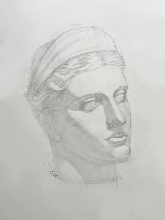 Drawing titled "Venus Eternal" by Ilsy Khaff, Original Artwork, Pencil