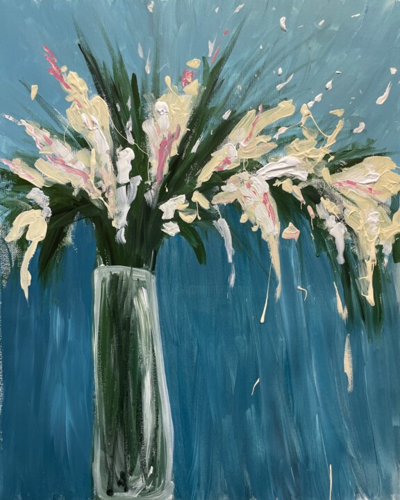 Flower Fountain 绘画, 20.5x16.5 in