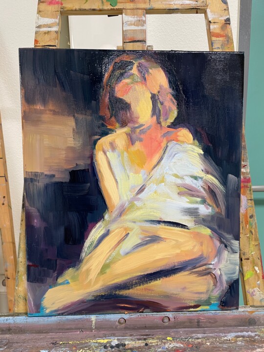 Femme 绘画, 18.1x15 in
