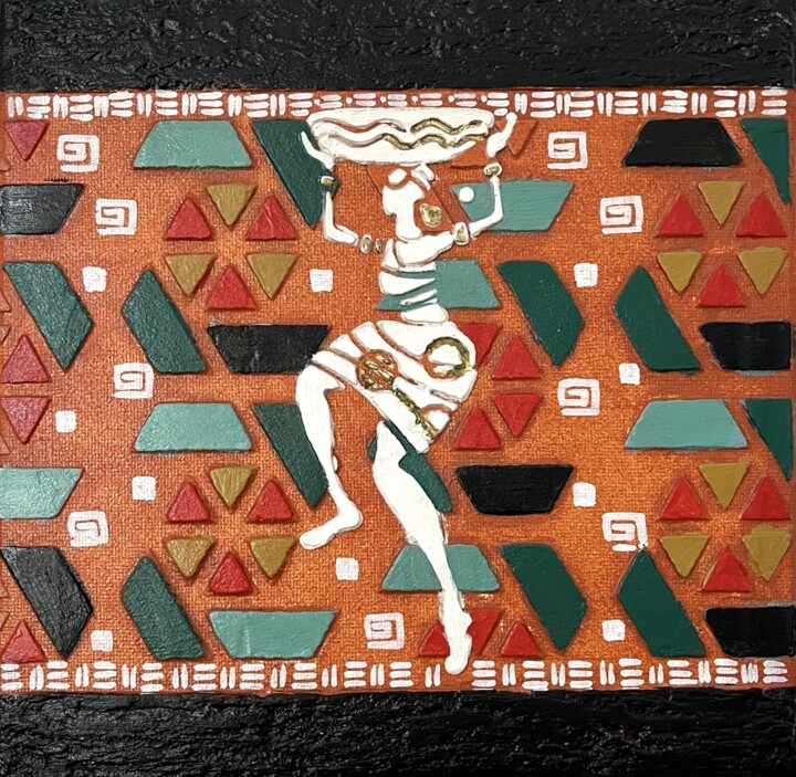 Africa. Women 1 绘画, 7.9x7.9 in