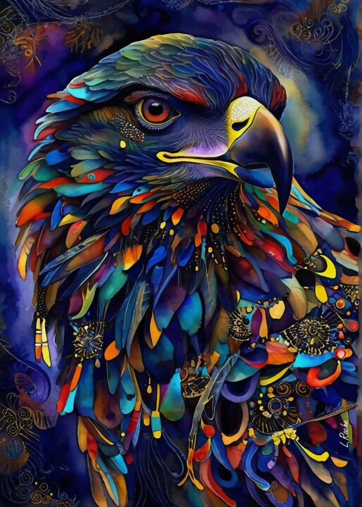 Blue Alas 绘画, 27.6x19.7 in