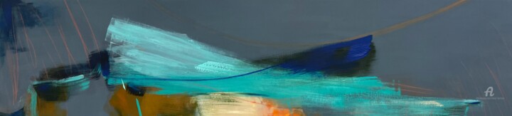 Precipice Painting, 16.5x72.8 in
