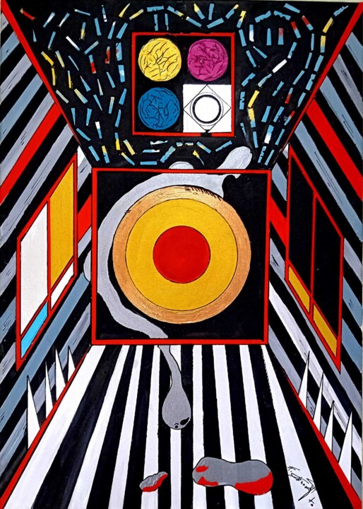 "A room full of emptiness" Ζωγραφική, 31,5x23,6 in
