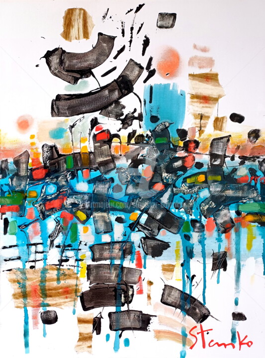 Abstract vision-I Pittura, 31,5x23,6 in
