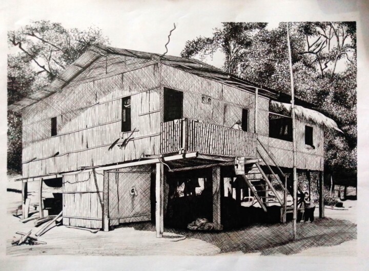 Casa vernácula 图画, 11.7x16.5 in