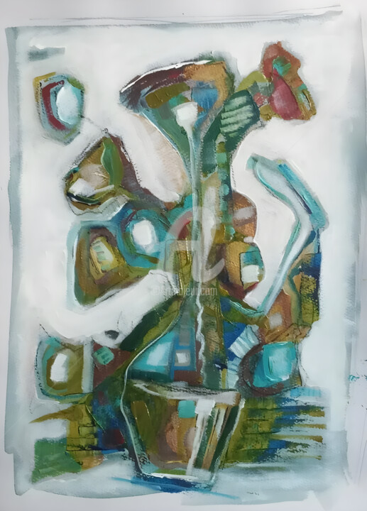 Flores 绘画, 16.1x11.8 in