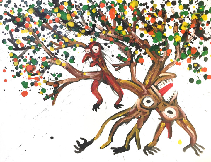 arbre perché 絵画, 19.7x25.6 in