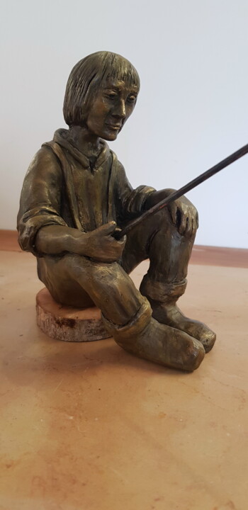 Le pêcheur 雕塑, 7.1x5.5 in