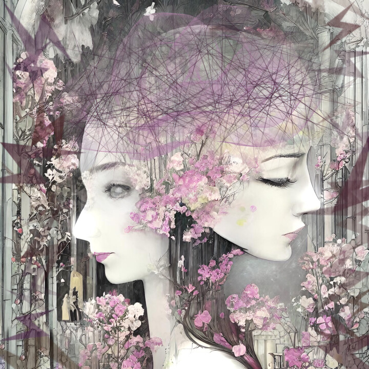 数字艺术 标题为“Elysian Fields of T…” 由Sofia Markina, 原创艺术品, 数字油画