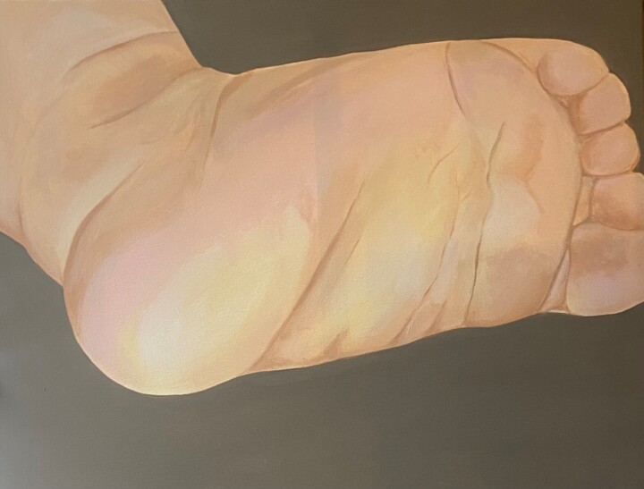 Peinture intitulée "Douceur fragile" par Ilana Igueblalene, Œuvre d'art originale, Acrylique Monté sur Châssis en bois