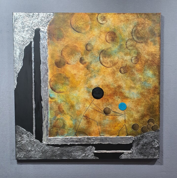 LA TRANSMISSION FAIT BRILLER LE SAVOIR 绘画, 31.5x31.5 in