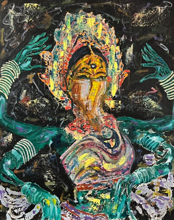 Shiva 绘画, 39.4x31.5 in