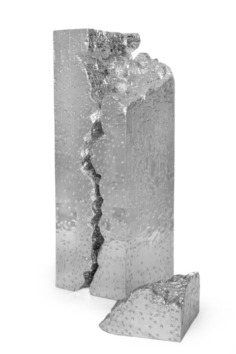 Sculpture titled "pandemic emotional…" by Lele De Bonis, Original Artwork, Aluminium