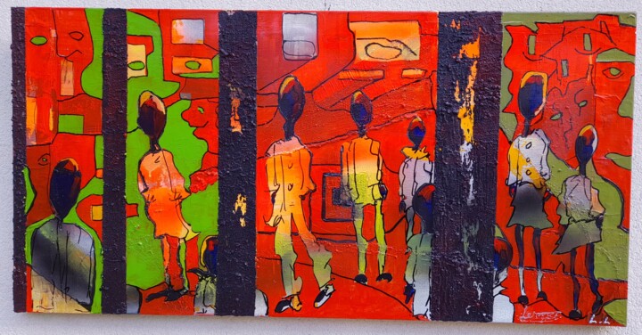2025 N° 5 COULOIRS SOUTERRAINS Картина, 19,7x39,4 in