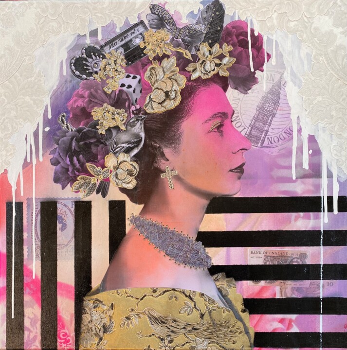 Queen Elizabeth II 绘画, 23.6x23.6 in