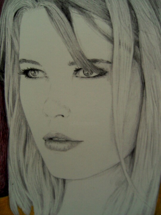 Claudia Schiffer Zeichnungen, 11,8x8,3 in