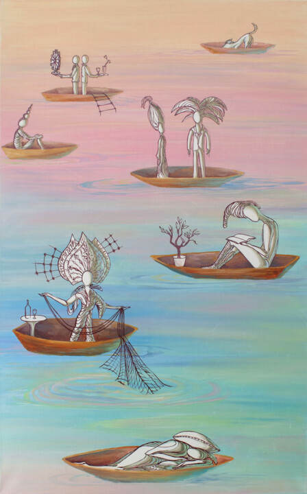Porcelain Voyagers 绘画, 31.5x19.7 in