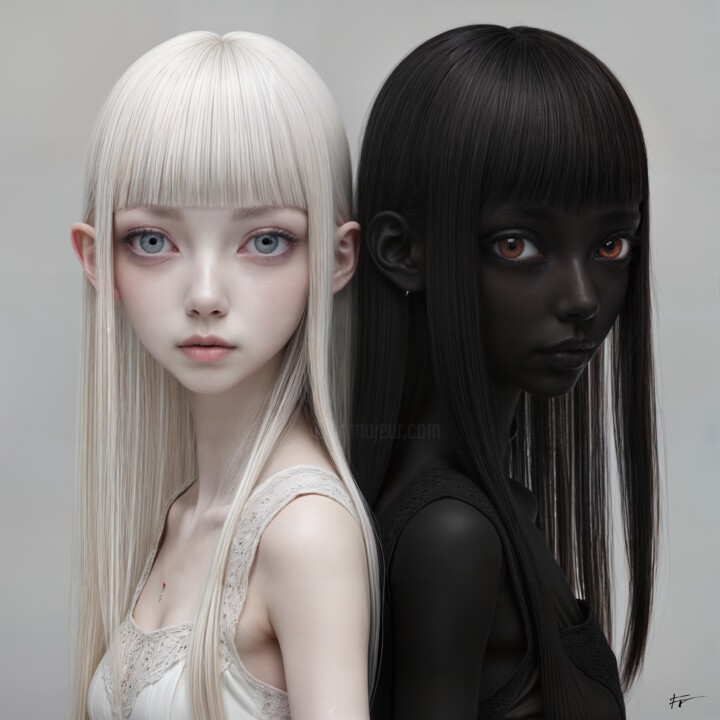 Albino And Black_1714 数字艺术