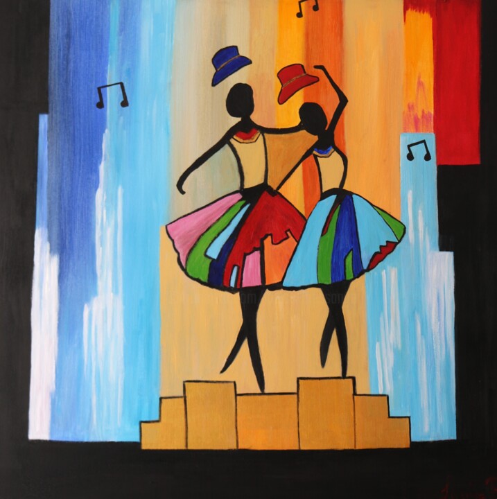 Entrez dans la danse 绘画, 31.5x31.5 in