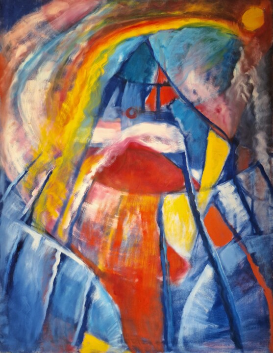 Landscape in carrousel Painting, 39.4x27.6 in