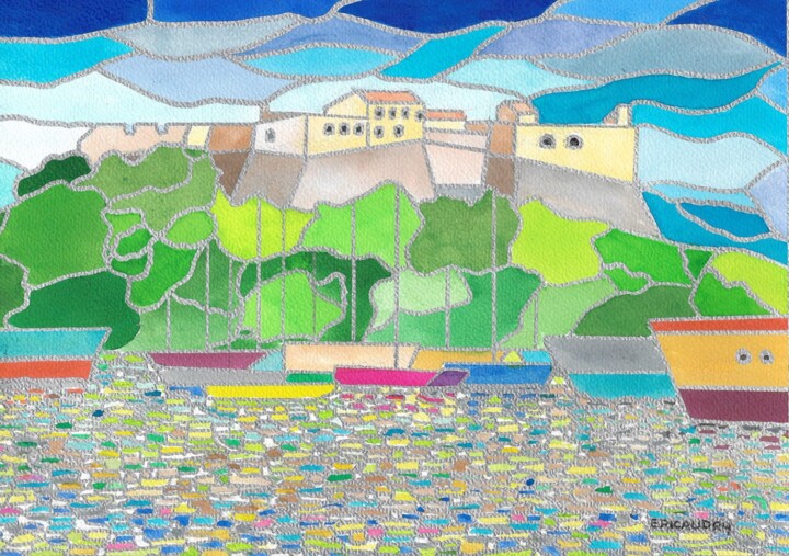 Le fort carré- Antibes Tekening, 8,3x11,7 in