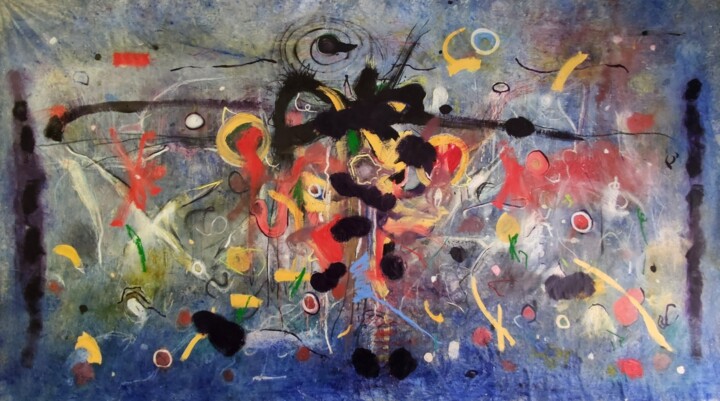 Peinture intitulée "fragmentation" par Karel Stoop, Œuvre d'art originale, Huile