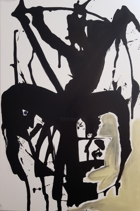 Shiva e jiva i danzatori guerrieri 绘画, 23.6x15.8 in