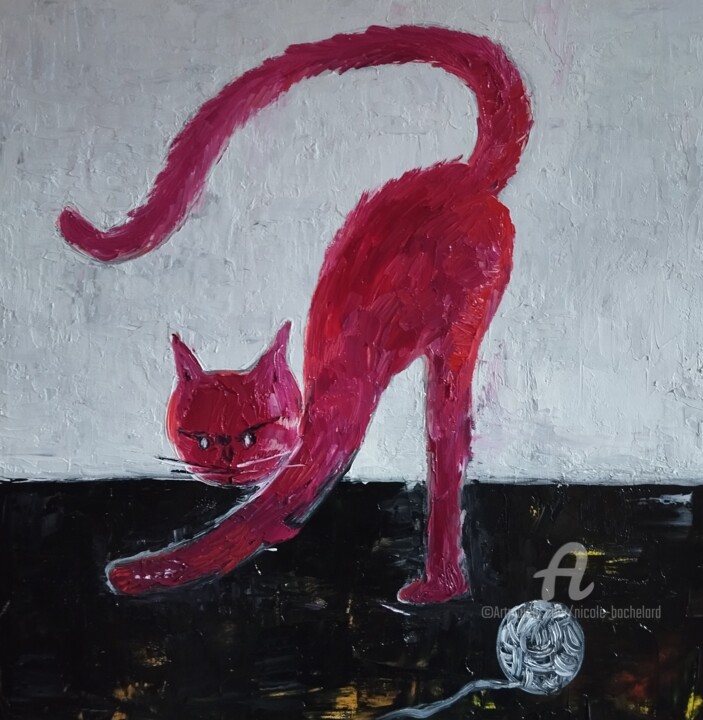 Lulu le chat 미술작품, 19.7x19.7 in