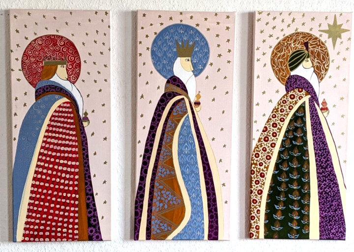 Drei Könige / Triptychon 绘画, 27.6x35.4 in