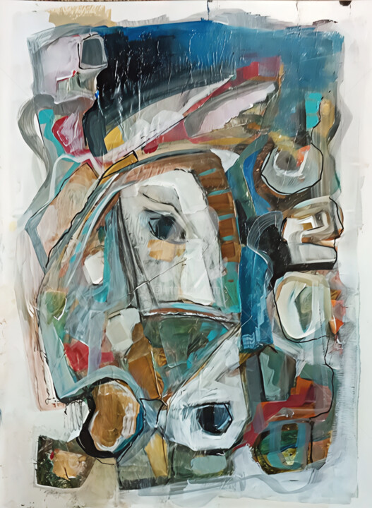 Cavalo 绘画, 15.8x11.8 in