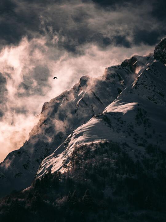 Photographie intitulée "Le souffle des mont…" par Loïc Cancade, Œuvre d'art originale, Photographie numérique