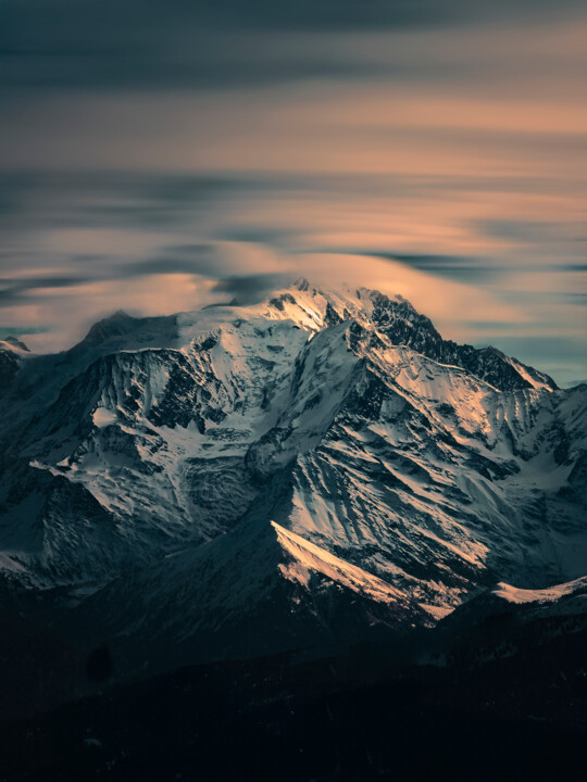 Photographie intitulée "Massif du Mont blanc" par Loïc Cancade, Œuvre d'art originale, Photographie numérique