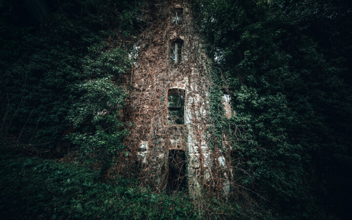 Photographie intitulée "Ruine du moulin 2" par Loïc Cancade, Œuvre d'art originale, Photographie numérique